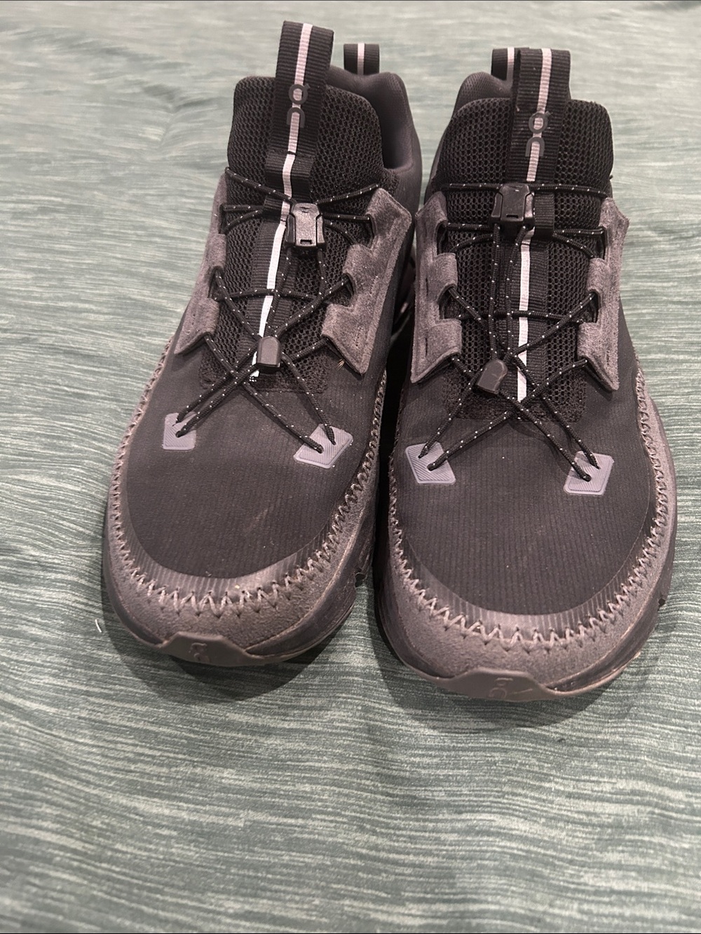 Men's Black Athletic Slip-On Trainer with Reflective Stripe